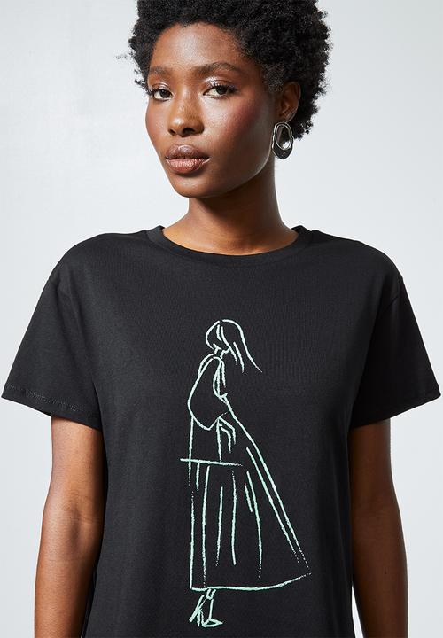 Superbalist - Printed tee - black