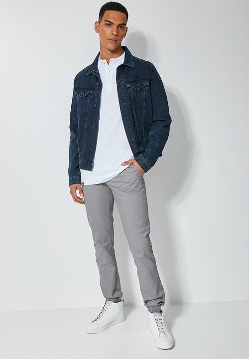 Superbalist - Siya slim pique mandarin golfer - white