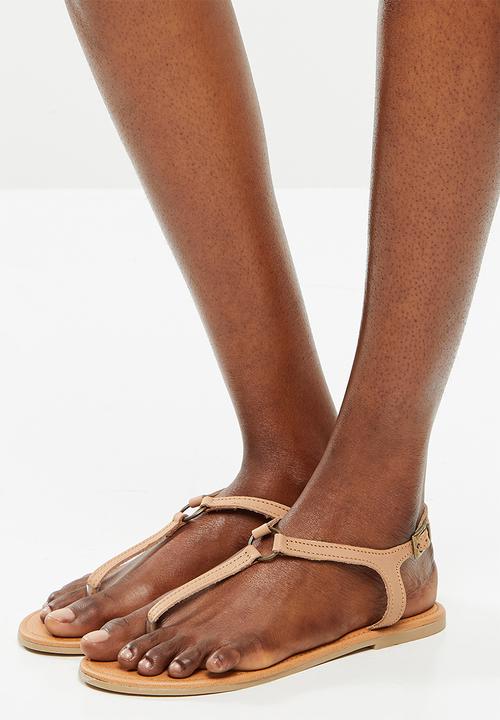 edit - Khanyi leather T-bar sandal - neutral