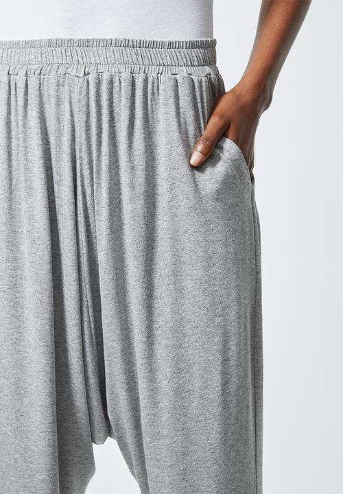 Superbalist - Knit drop crotch jogger - light grey 