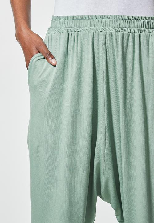 Superbalist - Knit drop crotch jogger - sage