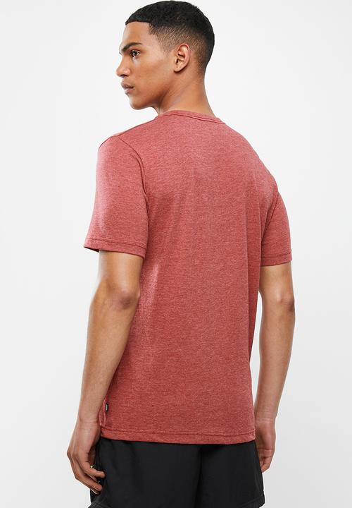 PUMA - Ess+ heather tee - red dahlia heather
