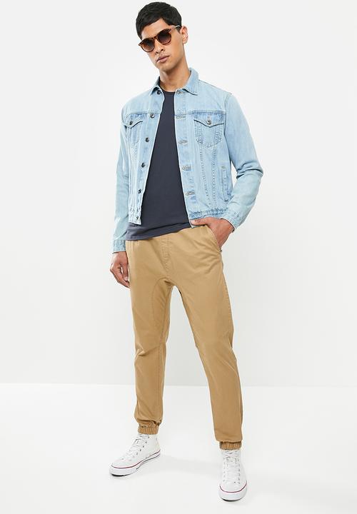 Cotton On - Drake cuffed pant - stone