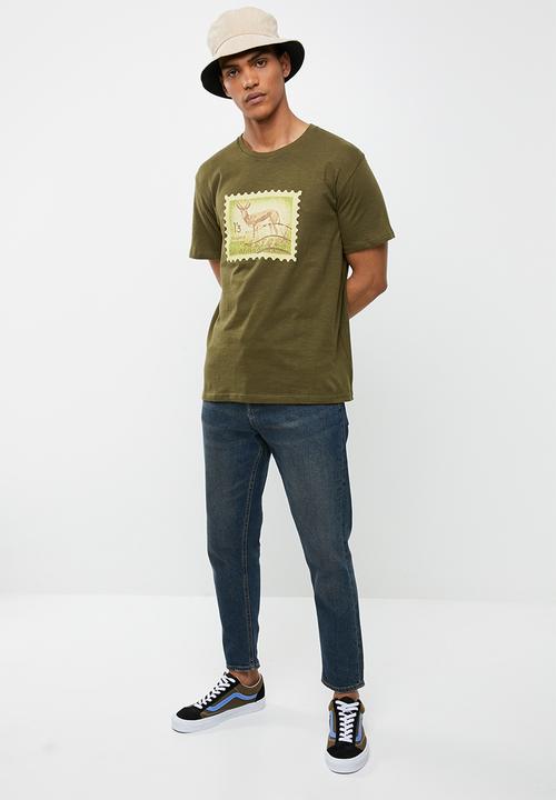 Holmes Bro's - Stringbok stamp - olive slub
