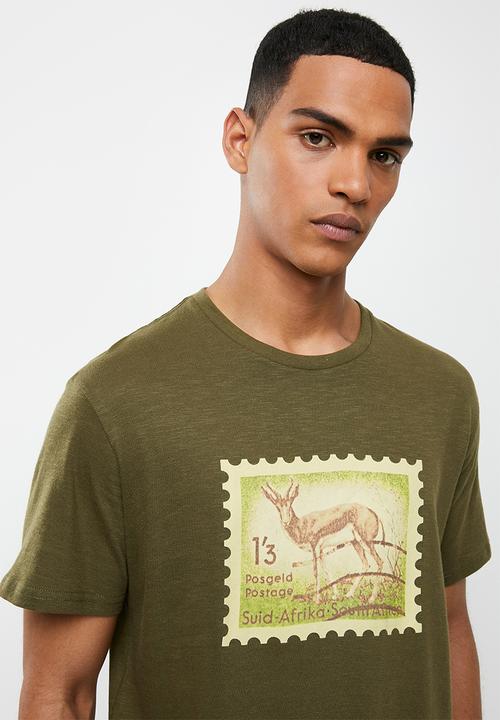Holmes Bro's - Stringbok stamp - olive slub