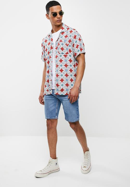 Holmes Bro's - Dig it button up shirt - red