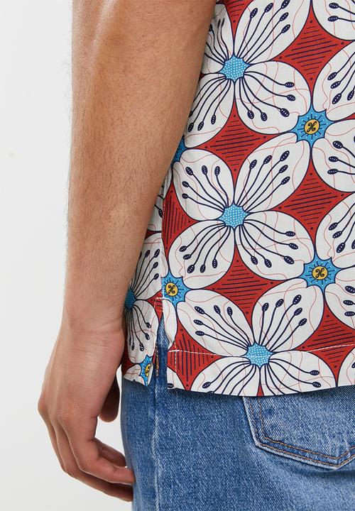 Holmes Bro's - Dig it button up shirt - red