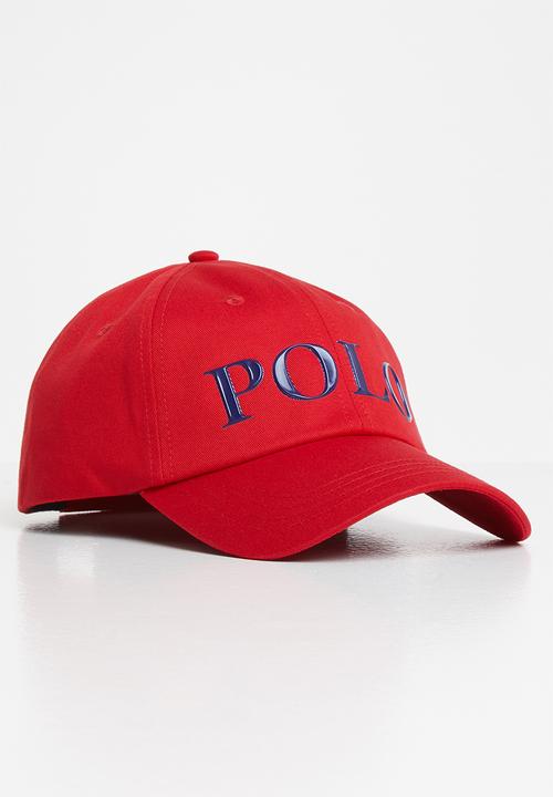 POLO - Mens bruce rubber branded cap - red