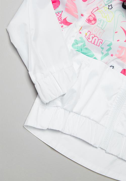 Nike - Nkg scribble aop wind jacket - white