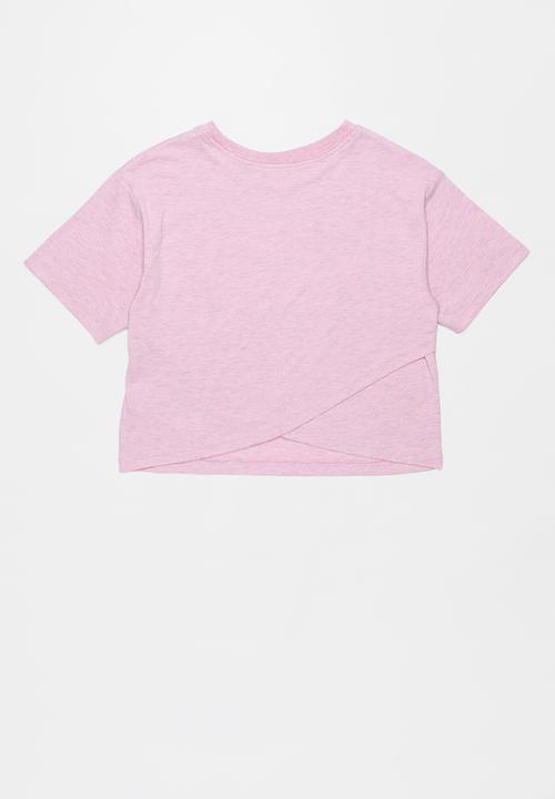 Converse - Cnvg ovrdye chck patch boxy tee - pink