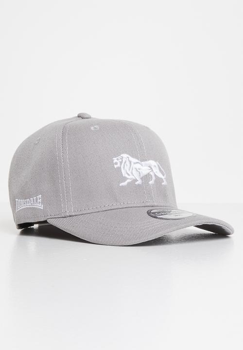 Lonsdale - Peak cap lion logo - grey