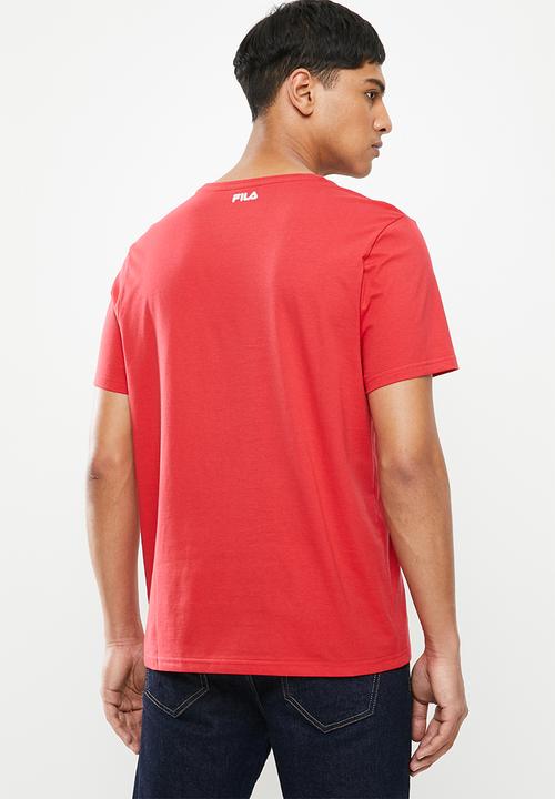 FILA - Mono deckle T-shirt - red