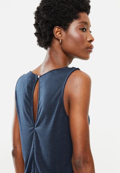 Jacqueline de Yong - Dodo sleeveless playsuit - navy