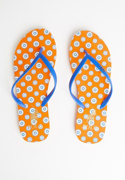 POLO - Elizabeth paisley flip flop - orange