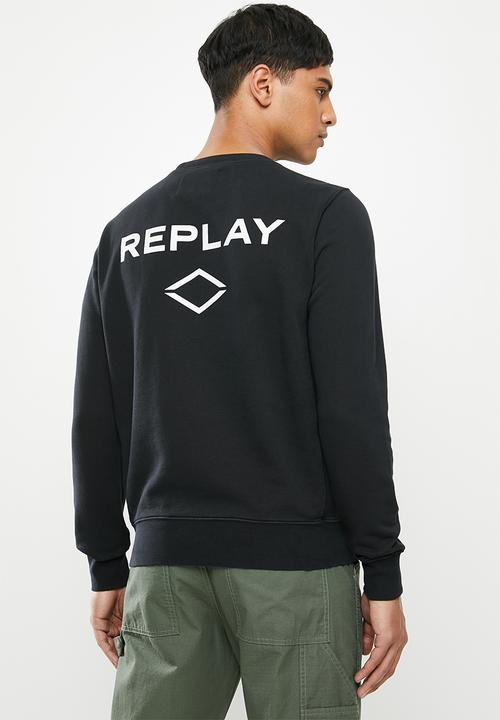 Replay - Replay crew sweat-black