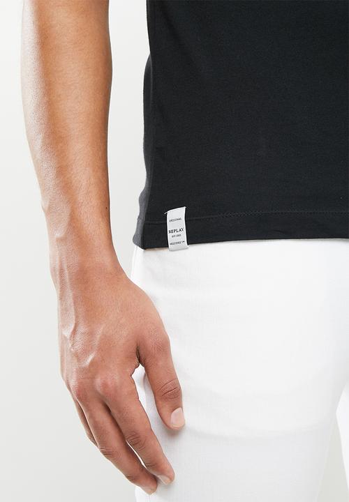 Replay - Basic jersey 30/1 tee - black