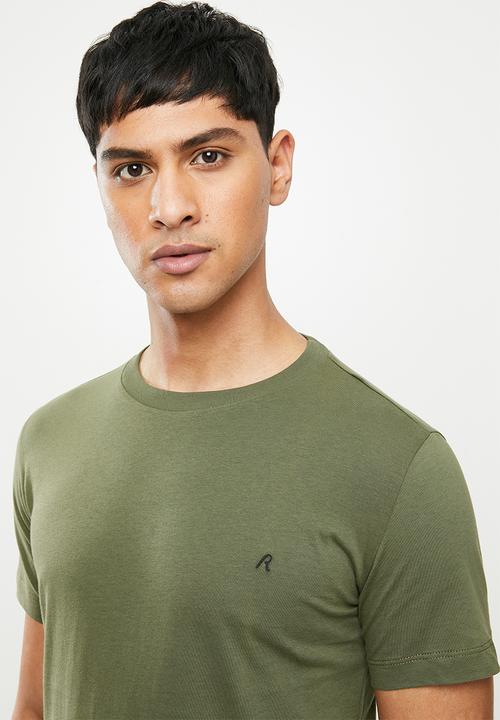 Replay - Basic jersey tee - grey & green