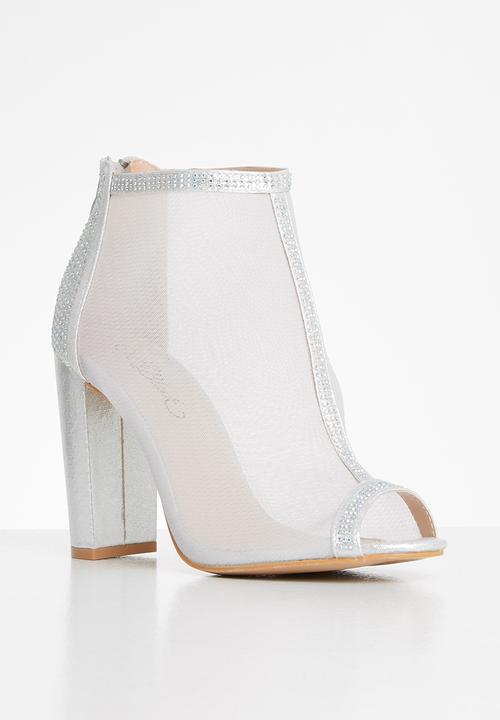 Miss Black - Fernanda heel - silver