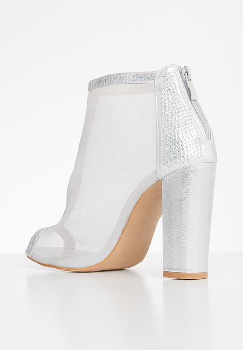 Miss Black - Fernanda heel - silver
