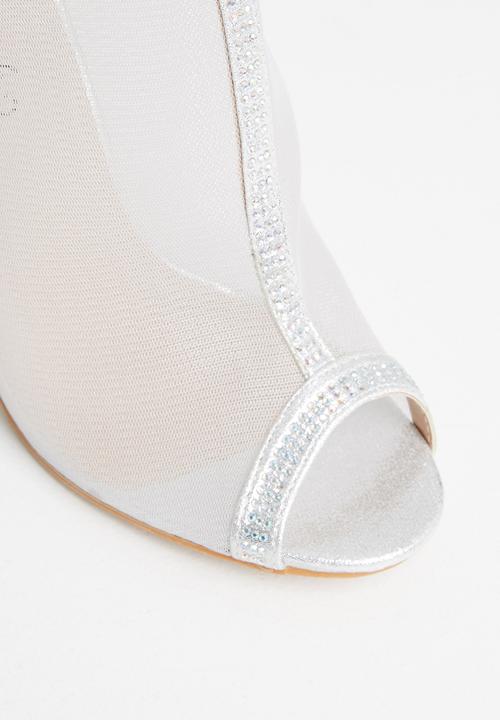 Miss Black - Fernanda heel - silver