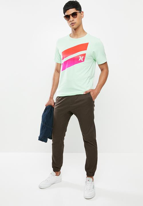 Hurley - Icon slash gradient t-shirt - 357 - turquoise 