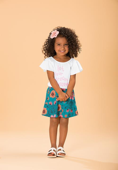UP Baby - Girls top & skort set - multi