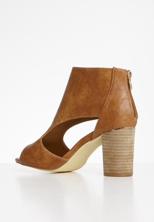 Miss Black - Tinos heel - tan