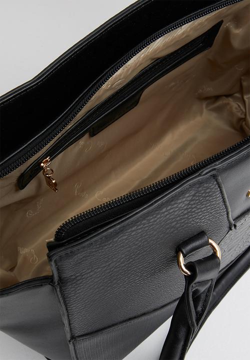 Pierre Cardin - Lulu structured top handle - black