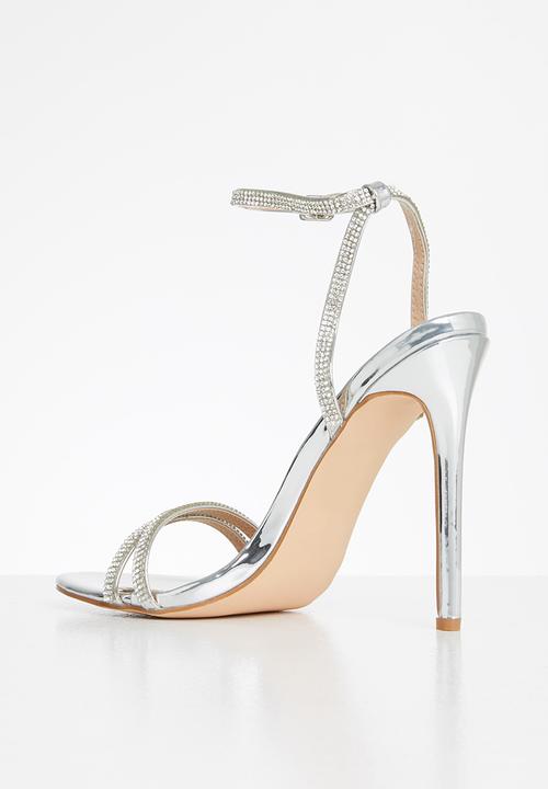 Miss Black - Chardonnay heel - silver