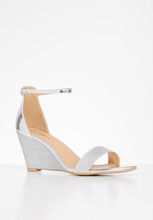 Miss Black - Fippy wedge - silver