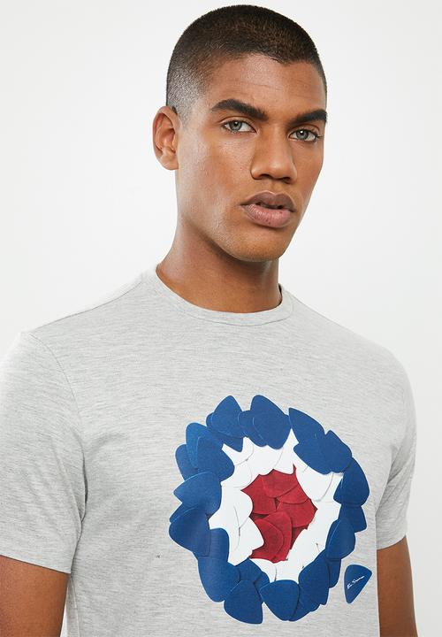 Ben Sherman - Layered chest print tee - grey