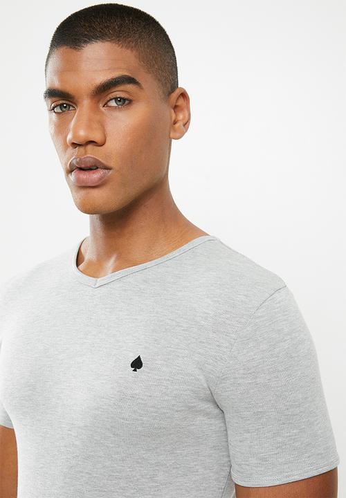 STYLE REPUBLIC - Ace  v-neck muscle tee - grey