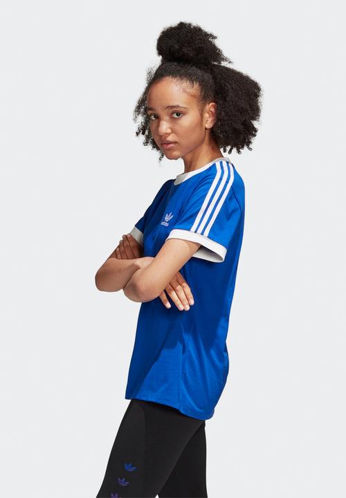 adidas Originals - 3 stripe tee - royal blue