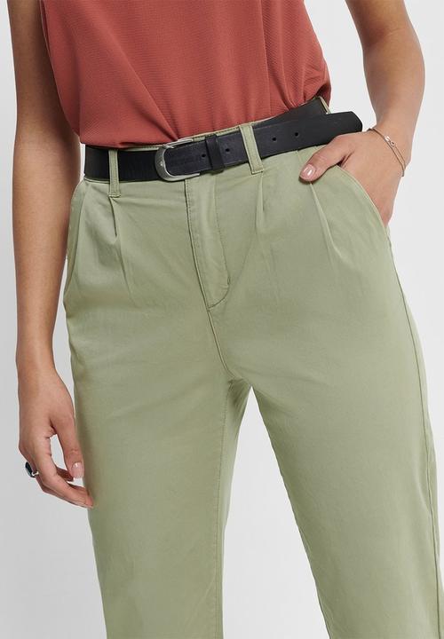 ONLY - Caroline-pina high waist carrot pant - sage