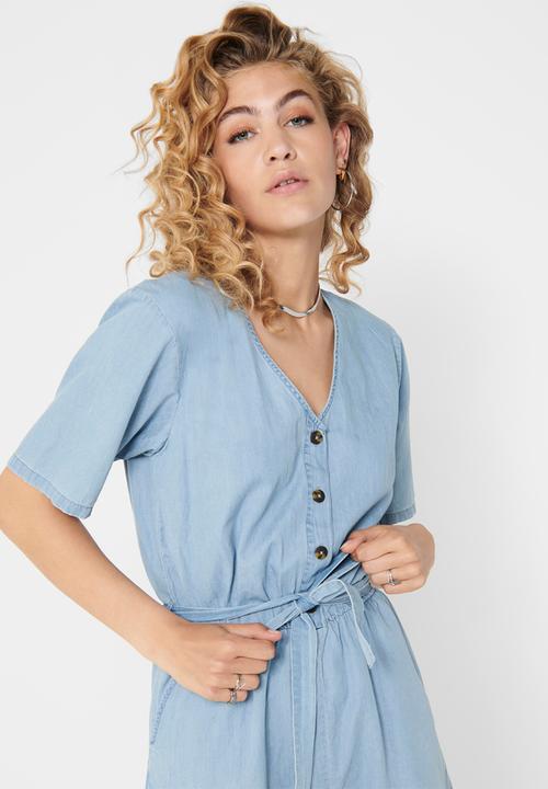 Jacqueline de Yong - Billy life 2/4 playsuit - light blue