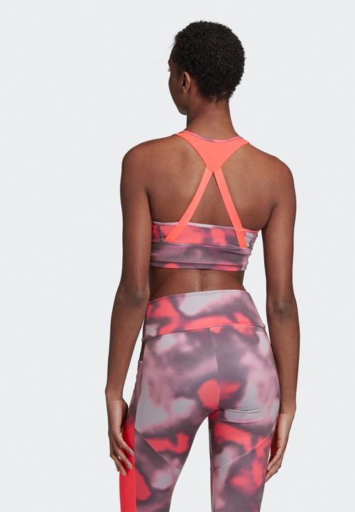 adidas Performance - Aop workout bra - pink & white