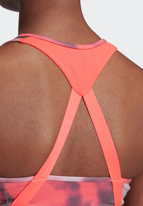 adidas Performance - Aop workout bra - pink & white