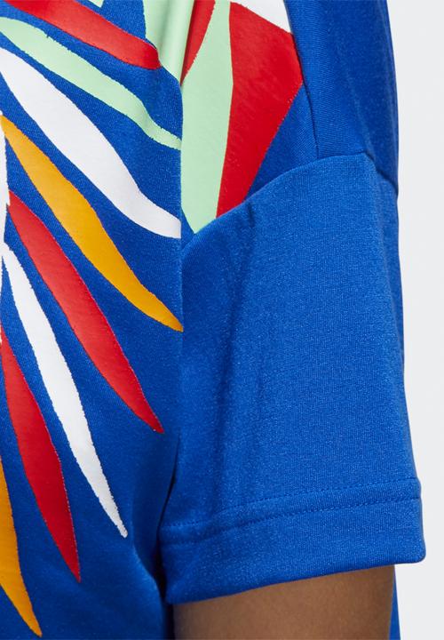adidas Performance - Farm graphic tee - royal blue & white