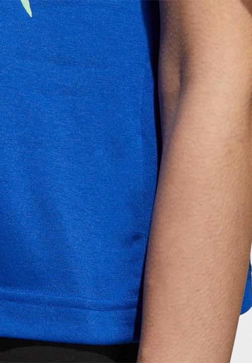 adidas Performance - Farm graphic tee - royal blue & white
