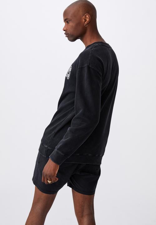 Factorie - Elite oversized crew - washed black