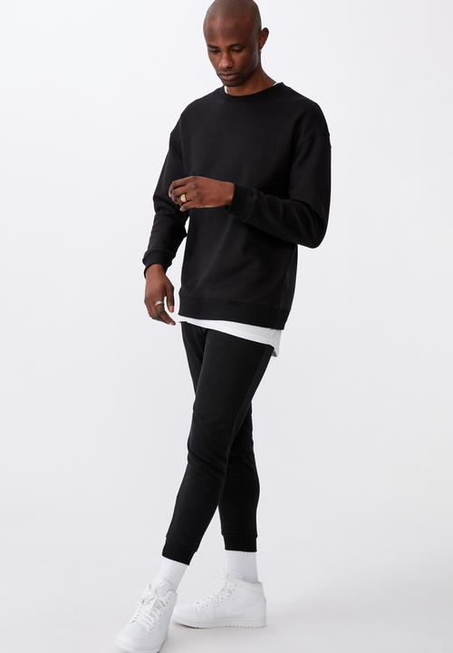 Factorie - Oversized crew - black