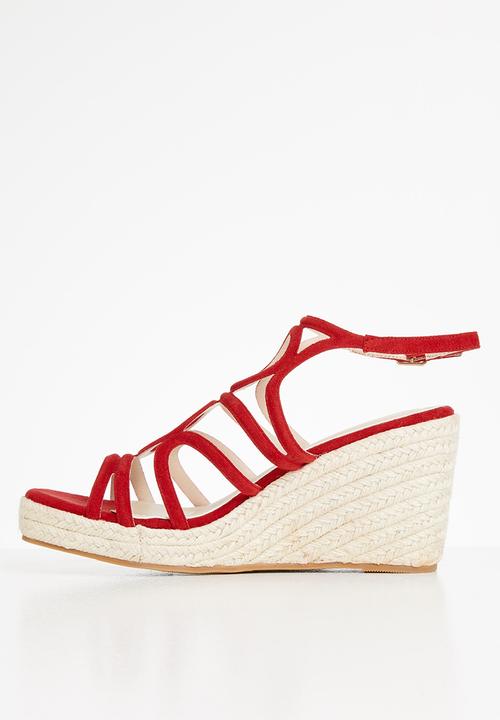 Plum - Janelle wedge - red
