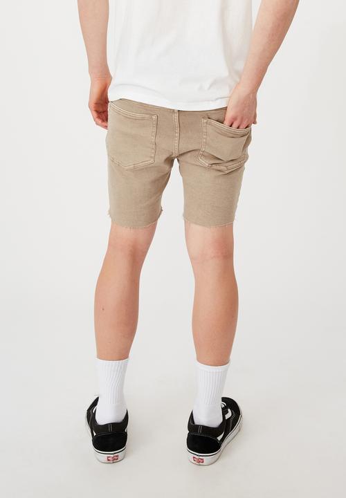 Factorie - Slim cut denim short - sand