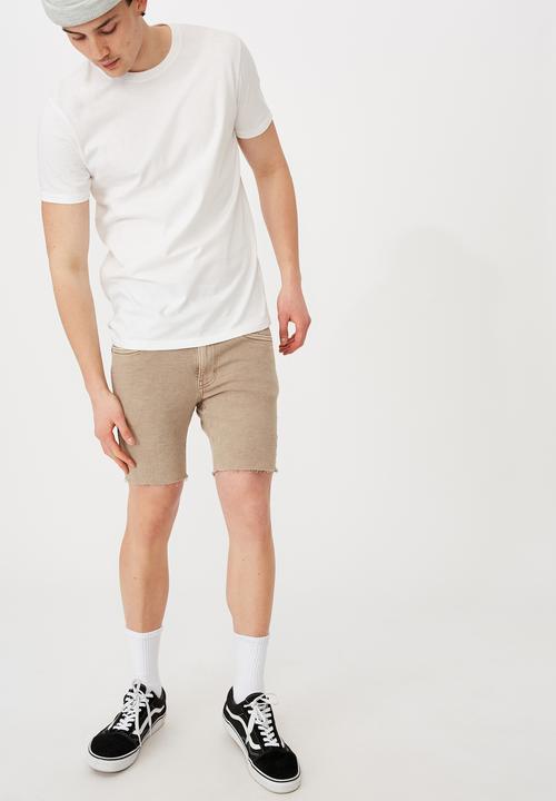 Factorie - Slim cut denim short - sand