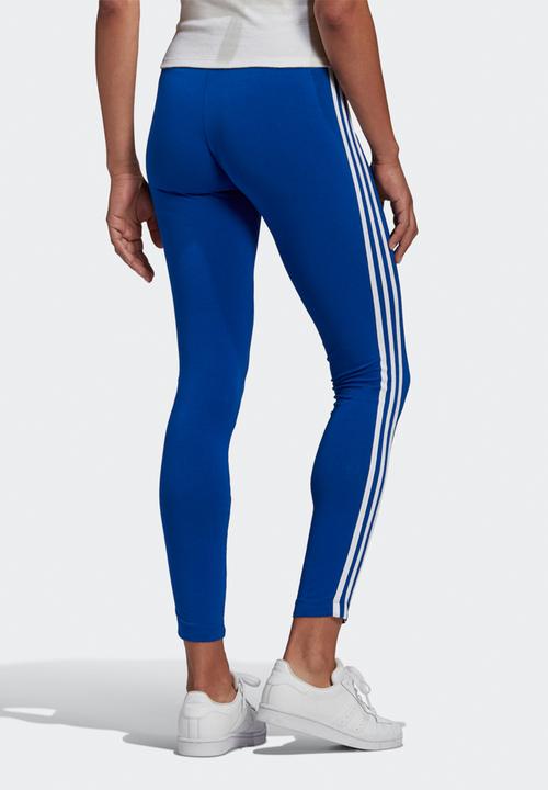 adidas Originals - 3 stripe legging -  royal blue