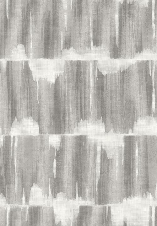 Sixth Floor - Waves printed vinyl wallpaper - grey & white