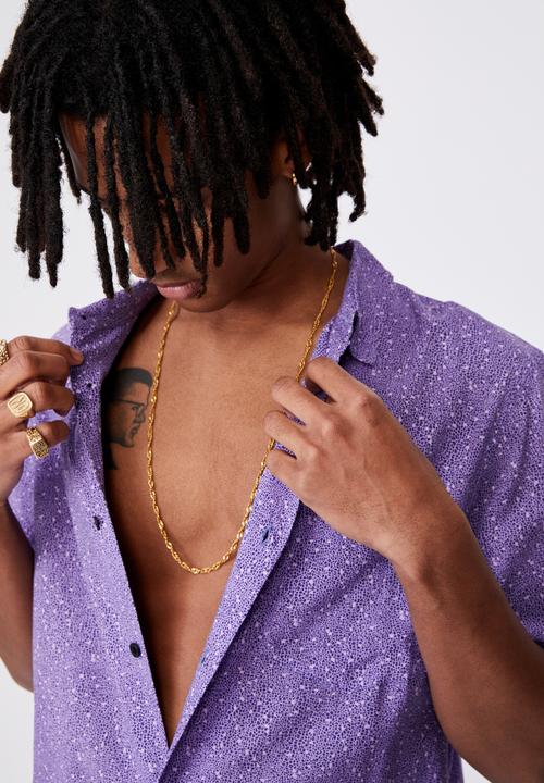 Factorie - Resort shirt - purple noise
