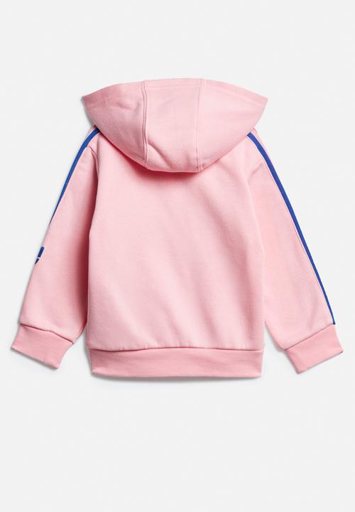 adidas Originals - 3D trefoil hoodie set - light pink
