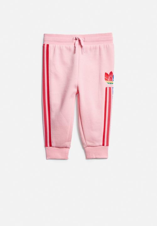 adidas Originals - 3D trefoil hoodie set - light pink