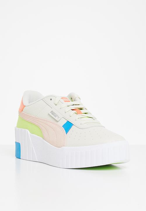 PUMA - Cali wedge sunset bv wn's - marshmallow-Puma white-sharp green